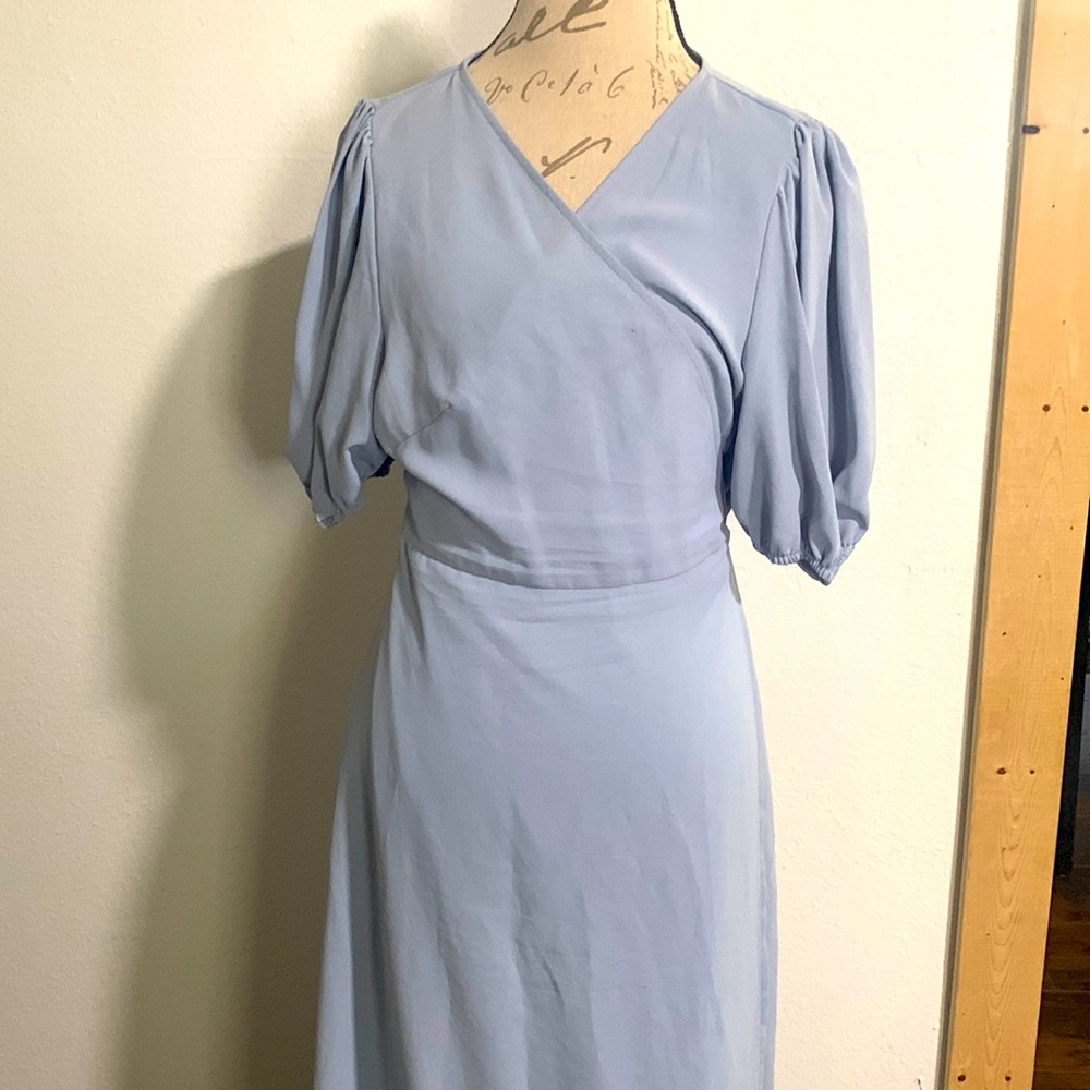 Long Wrapped around Dress in light blue Size 2XL